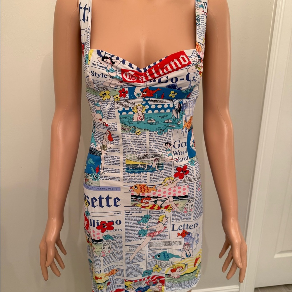 Galliano Multicolor Print Women's Dress